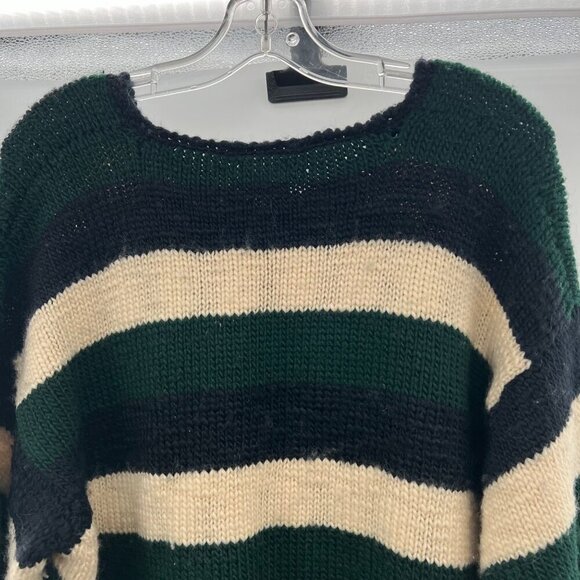 J.Crew Women's Wool Striped V-Neck Pullover Sweater Multicolor Size Large - Picture 6 of 8